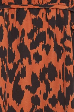 M&Co Womens M&Co Brown Leopard Print Smock Dress