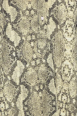 M&Co Womens M&Co Brown Snake Print Half Placket Shirt