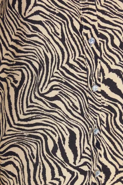 M&Co Womens M&Co Brown Zebra Print Shirt