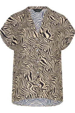 M&Co Womens M&Co Brown Zebra Print Shirt