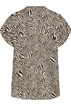 M&Co Womens M&Co Brown Zebra Print Shirt
