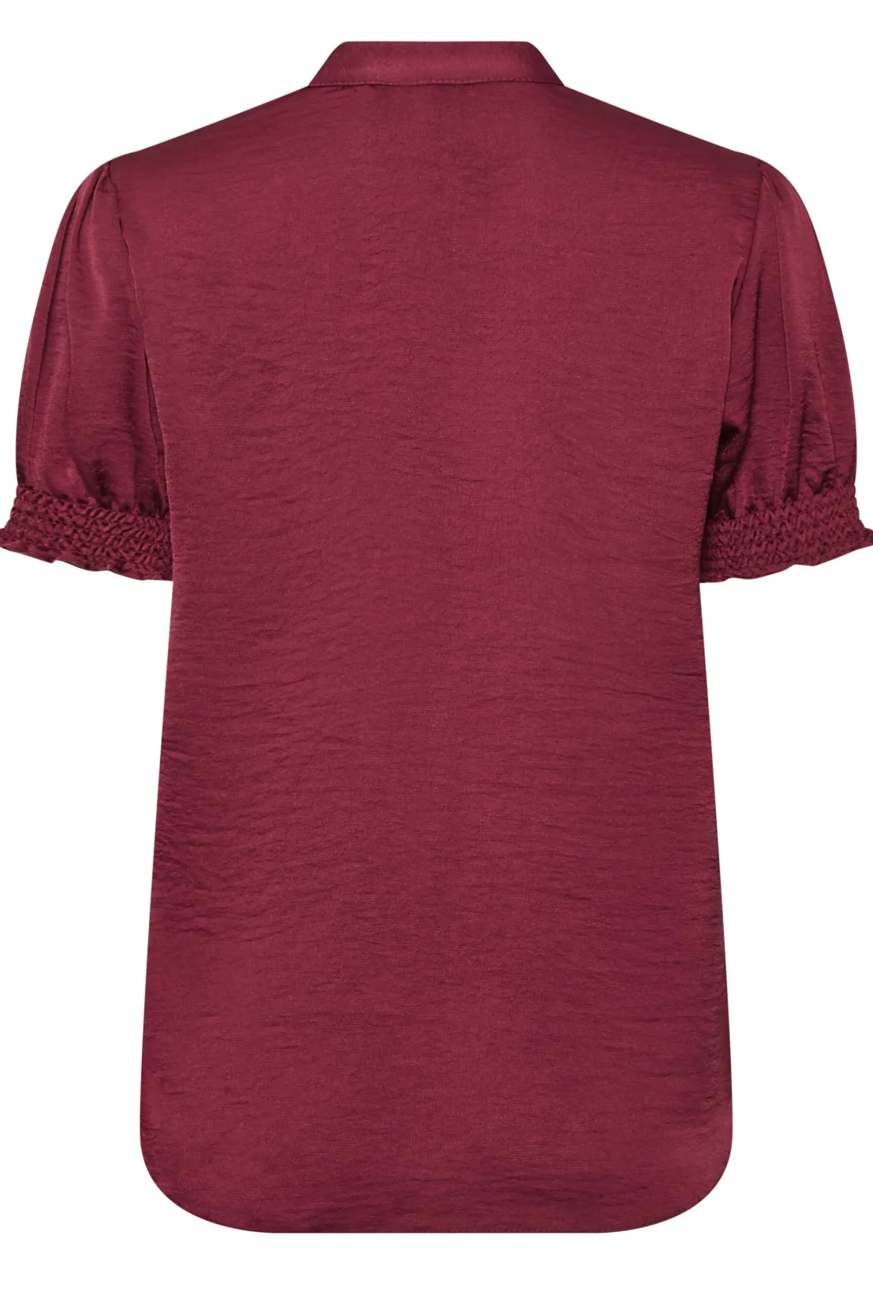 M&Co Womens M&Co Burgundy Red Frill Satin Blouse