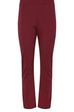 M&Co Womens M&Co Burgundy Red Stretch Tapered Trousers
