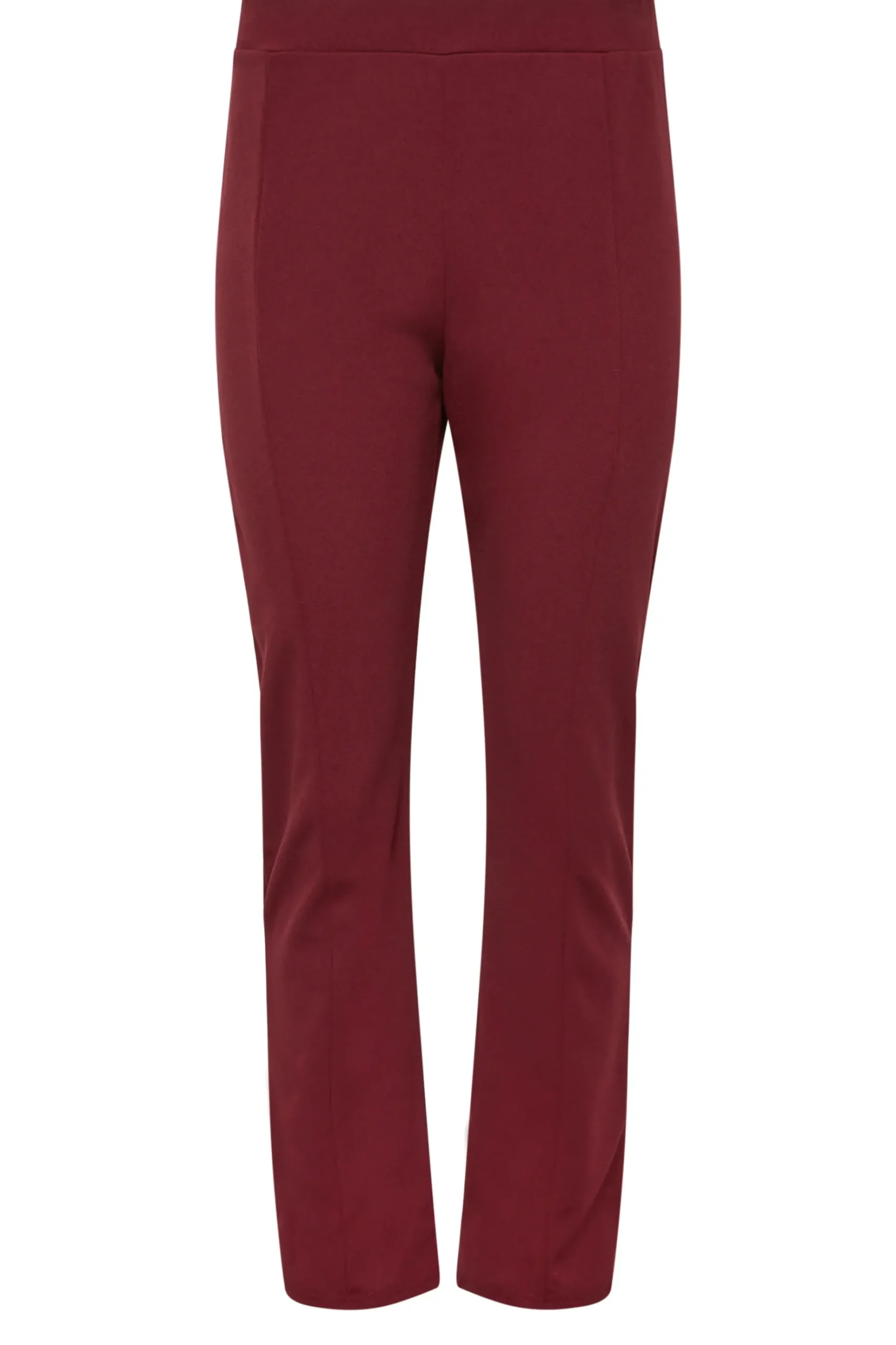M&Co Womens M&Co Burgundy Red Stretch Tapered Trousers