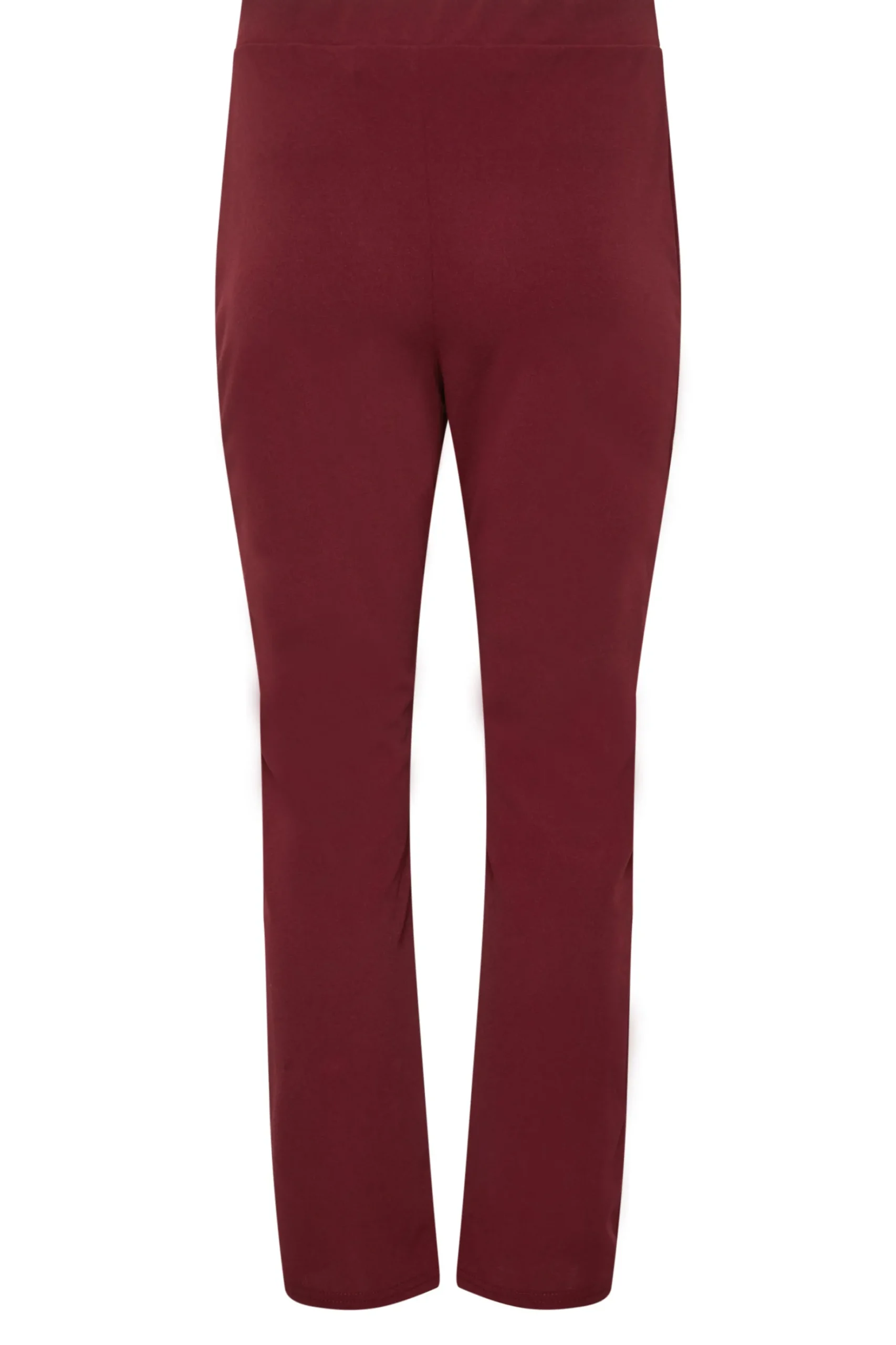 M&Co Womens M&Co Burgundy Red Stretch Tapered Trousers