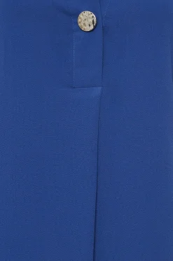 M&Co Womens M&Co Cobalt Blue Long Sleeve Button Blouse