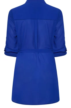 M&Co Womens M&Co Cobalt Blue Tie Waist Blouse