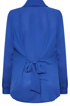 M&Co Womens M&Co Cobalt Blue Button Through Tunic Shirt