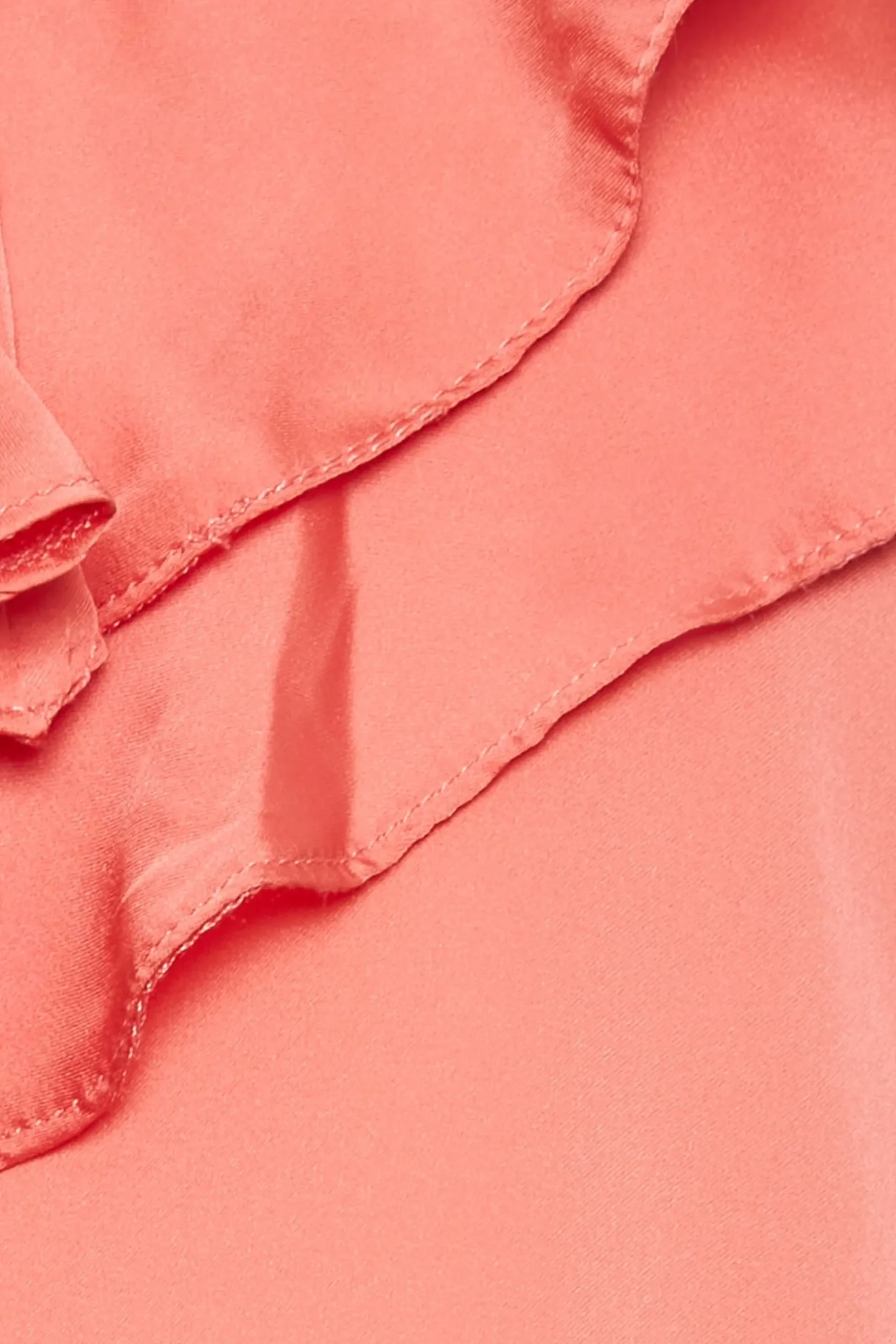 M&Co Womens M&Co Coral Pink Frill Front Blouse