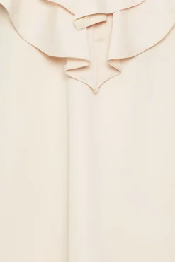 M&Co Womens M&Co Cream Frill Front Blouse