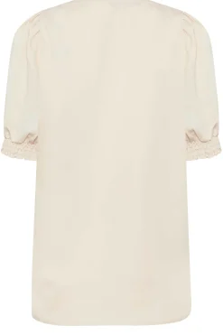 M&Co Womens M&Co Cream Frill Front Blouse