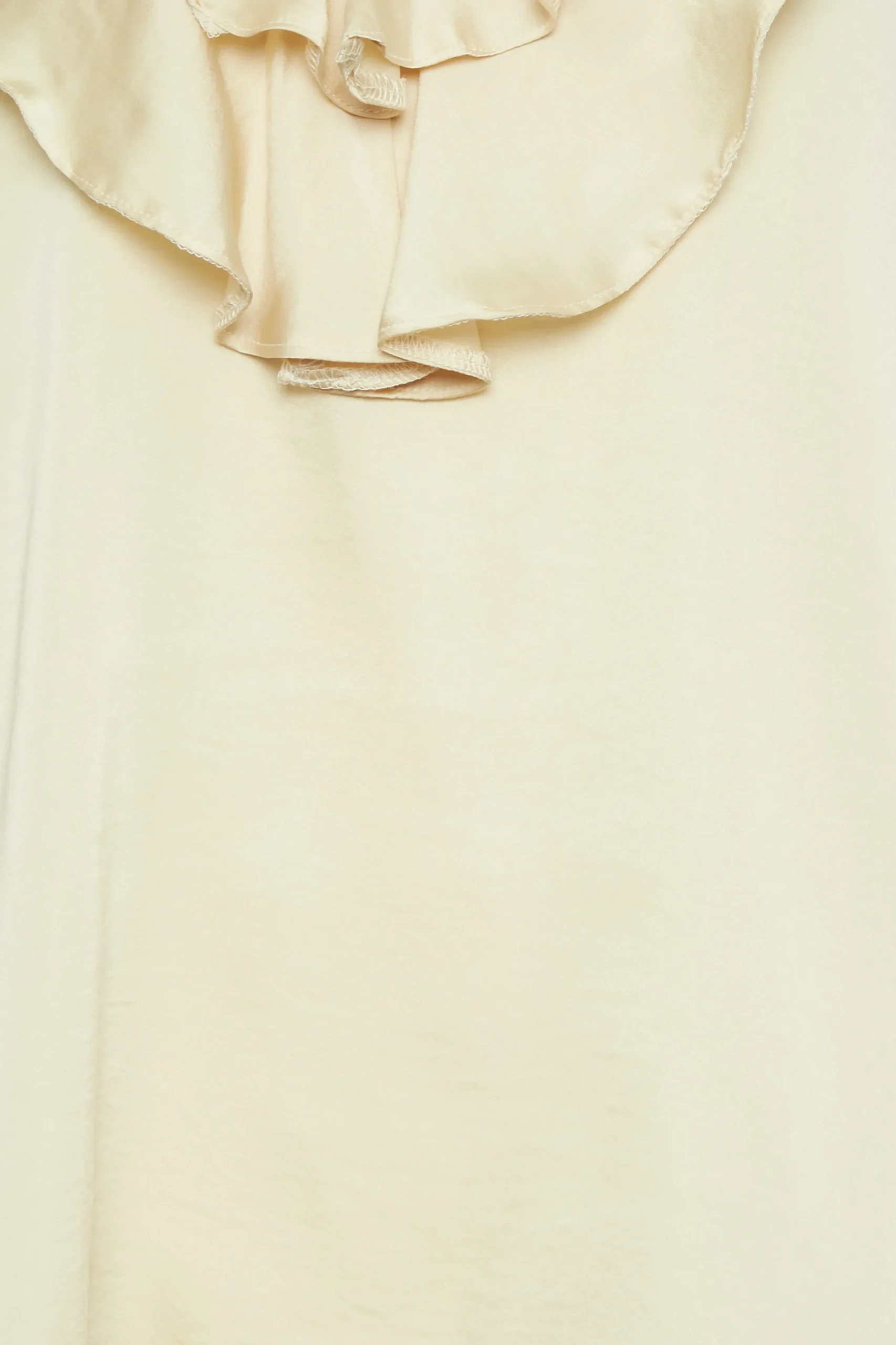 M&Co Womens M&Co Cream Frill Satin Blouse