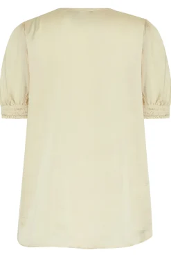 M&Co Womens M&Co Cream Frill Satin Blouse