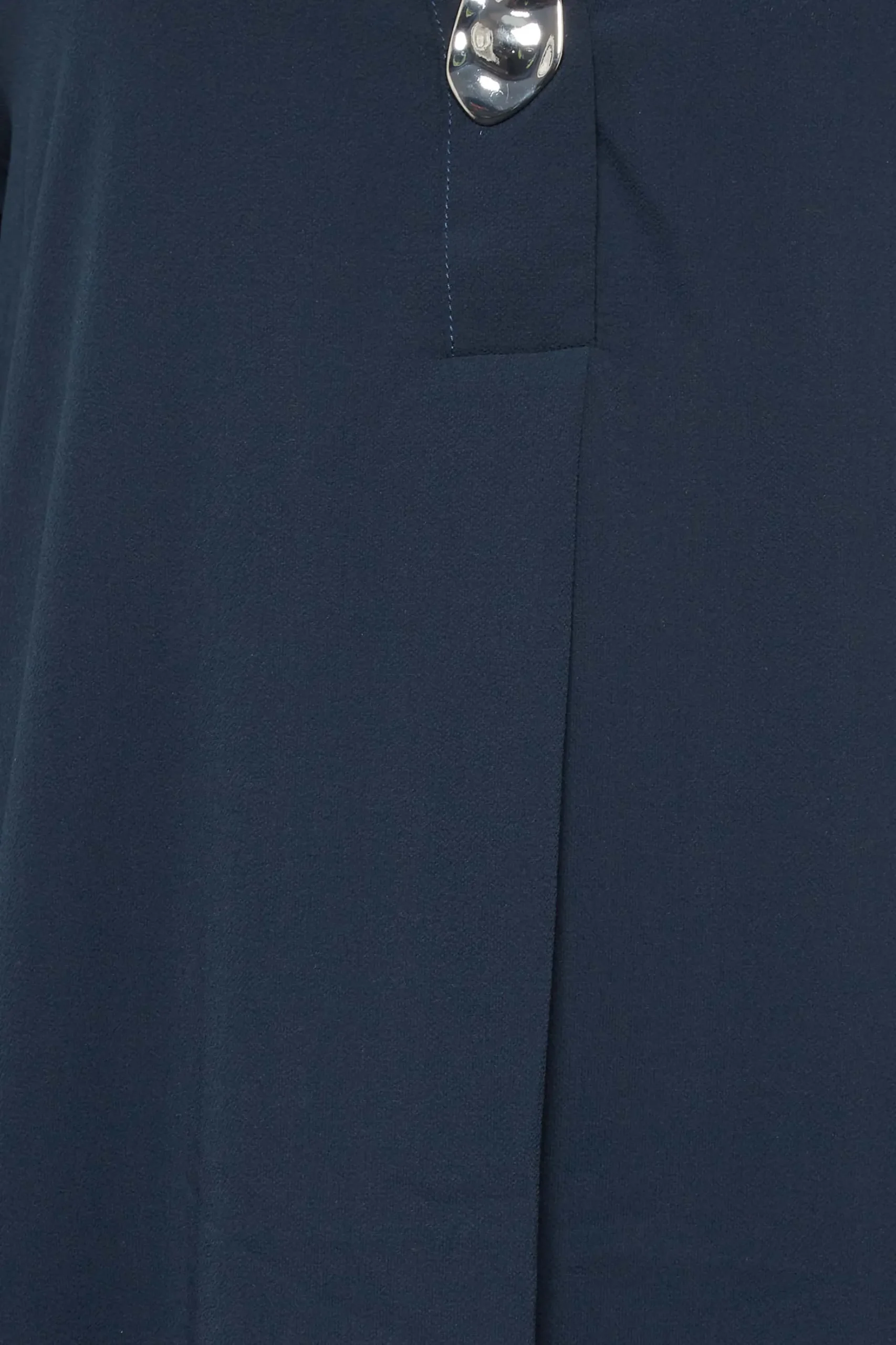 M&Co Womens M&Co Dark Blue Statement Button Blouse