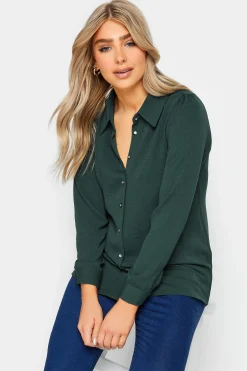 M&Co Womens M&Co Dark Green Tie Back Tunic Shirt