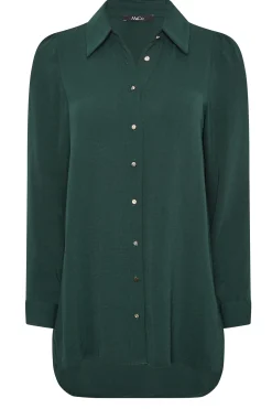 M&Co Womens M&Co Dark Green Tie Back Tunic Shirt