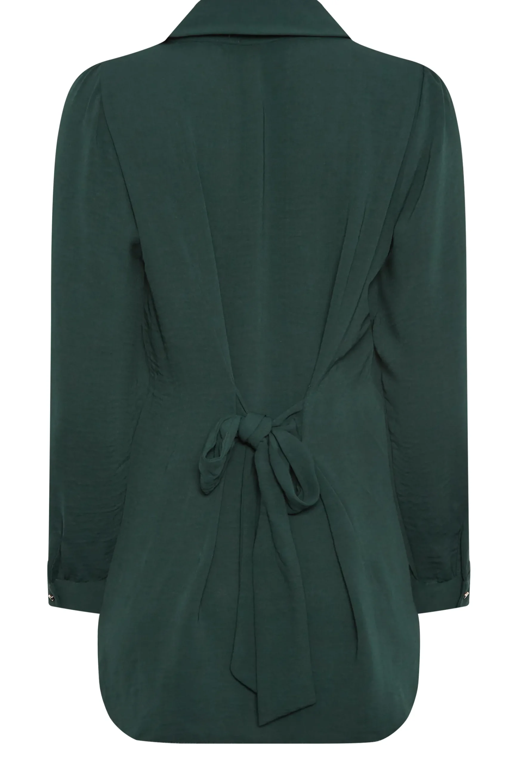 M&Co Womens M&Co Dark Green Tie Back Tunic Shirt