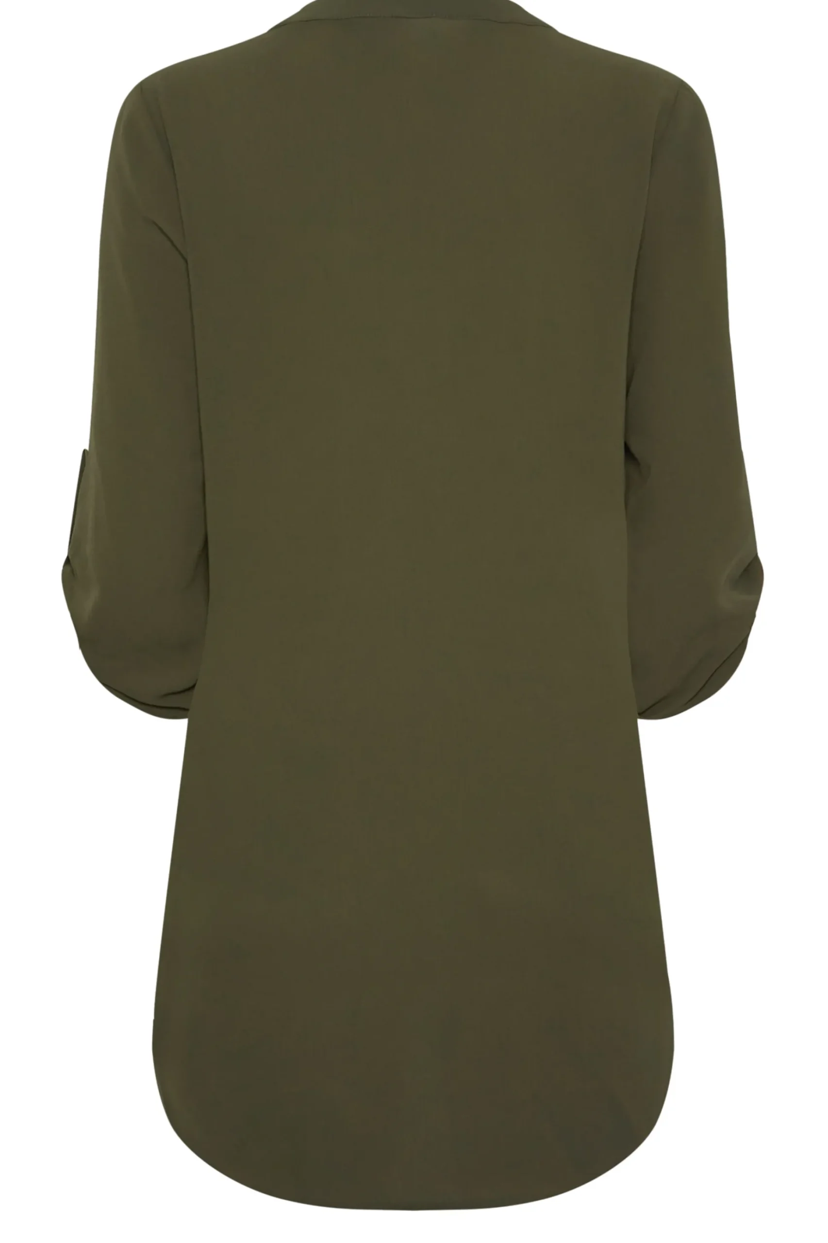 M&Co Womens M&Co Dark Green Statement Button Tab Sleeve Shirt
