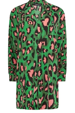 M&Co Womens M&Co Dark Green Leopard Print Blouse