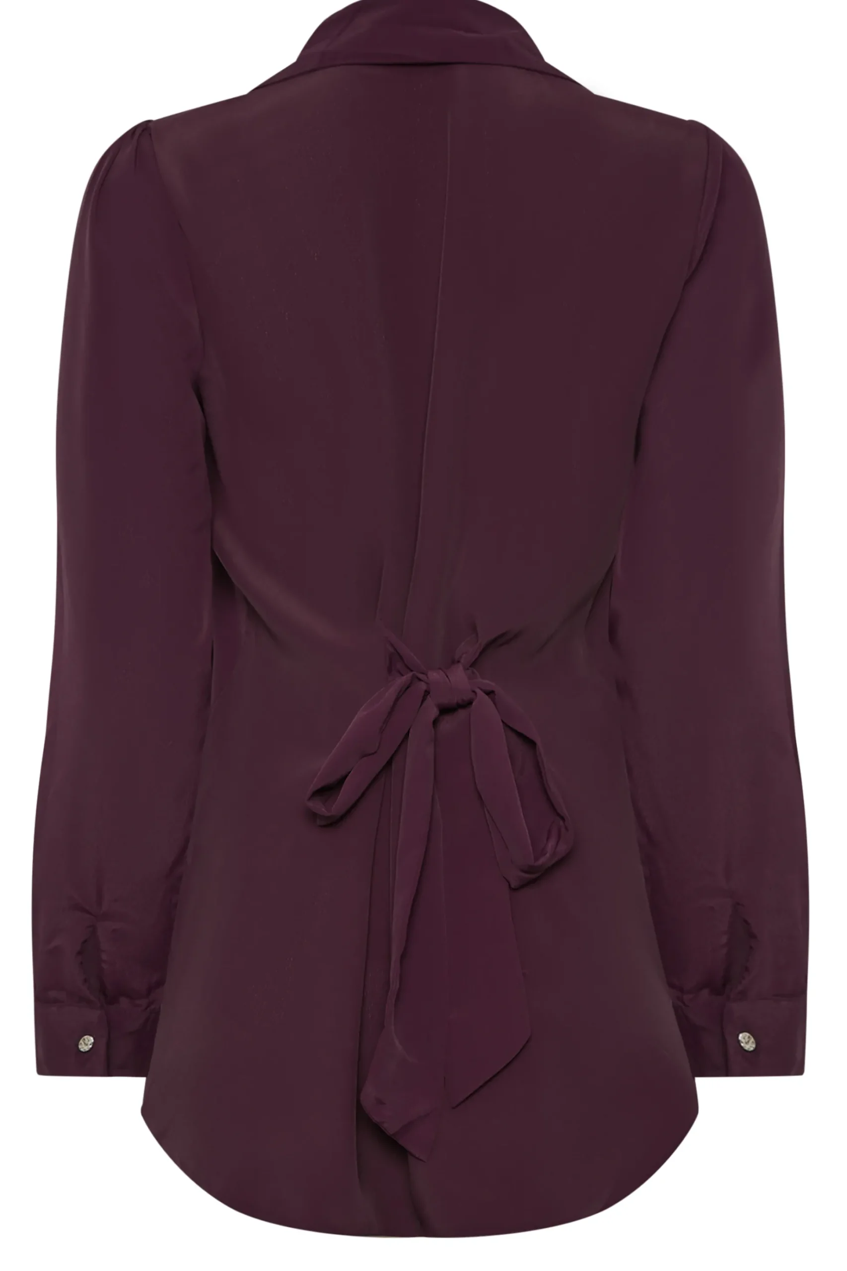 M&Co Womens M&Co Dark Purple Tie Back Tunic Shirt