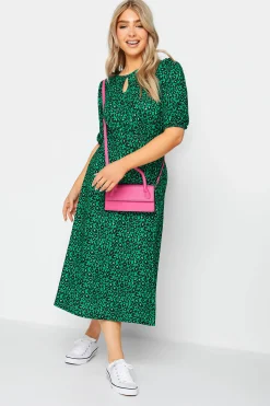 M&Co Womens M&Co Green Animal Print Dress