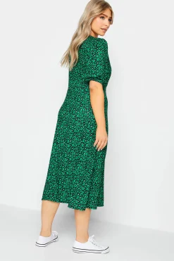 M&Co Womens M&Co Green Animal Print Dress