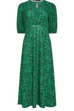 M&Co Womens M&Co Green Animal Print Dress