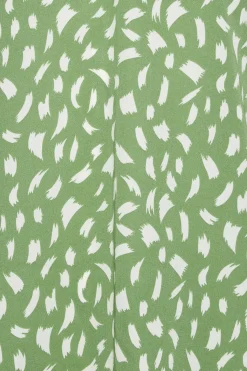 M&Co Womens M&Co Green Brush Stroke Print Half Placket Shirt