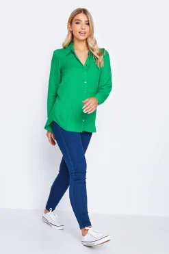M&Co Womens M&Co Green Button Through Tunic Shirt