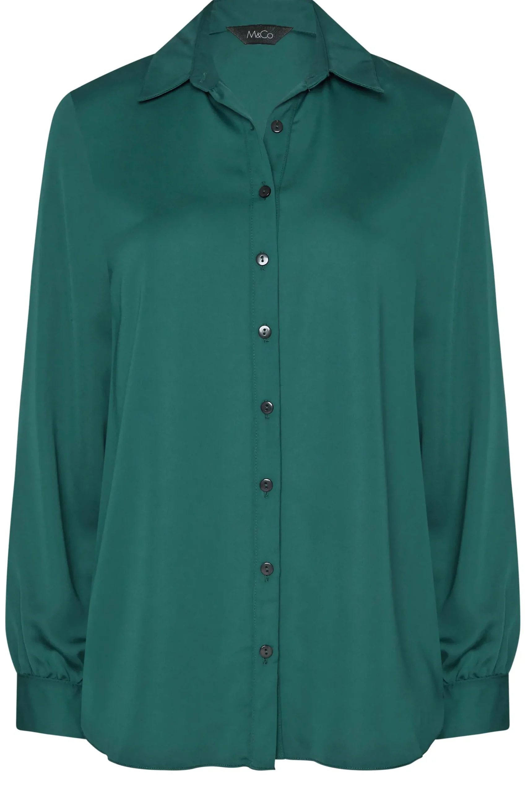 M&Co Womens M&Co Green Button Through Shirt