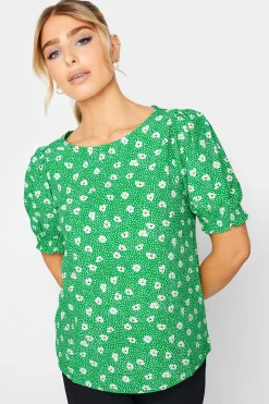 M&Co Womens M&Co Green Daisy Print Blouse
