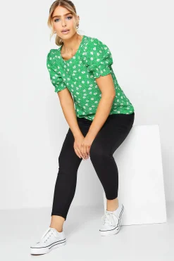 M&Co Womens M&Co Green Daisy Print Blouse