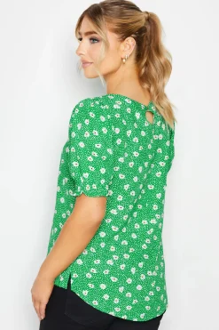 M&Co Womens M&Co Green Daisy Print Blouse