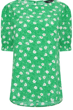 M&Co Womens M&Co Green Daisy Print Blouse