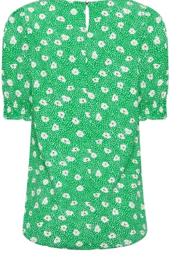 M&Co Womens M&Co Green Daisy Print Blouse