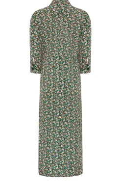 M&Co Womens M&Co Green Floral Print Midi Shirt Dress