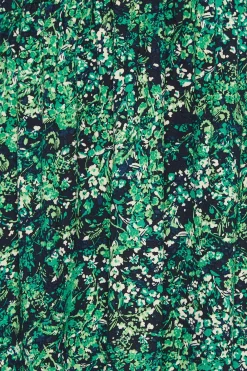 M&Co Womens M&Co Green Floral Half Placket Midi Smock Dress