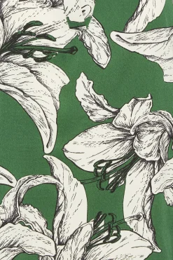 M&Co Womens M&Co Green Floral Print 3/4 Sleeve Blouse