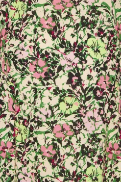 M&Co Womens M&Co Green Floral Print Midi Dress