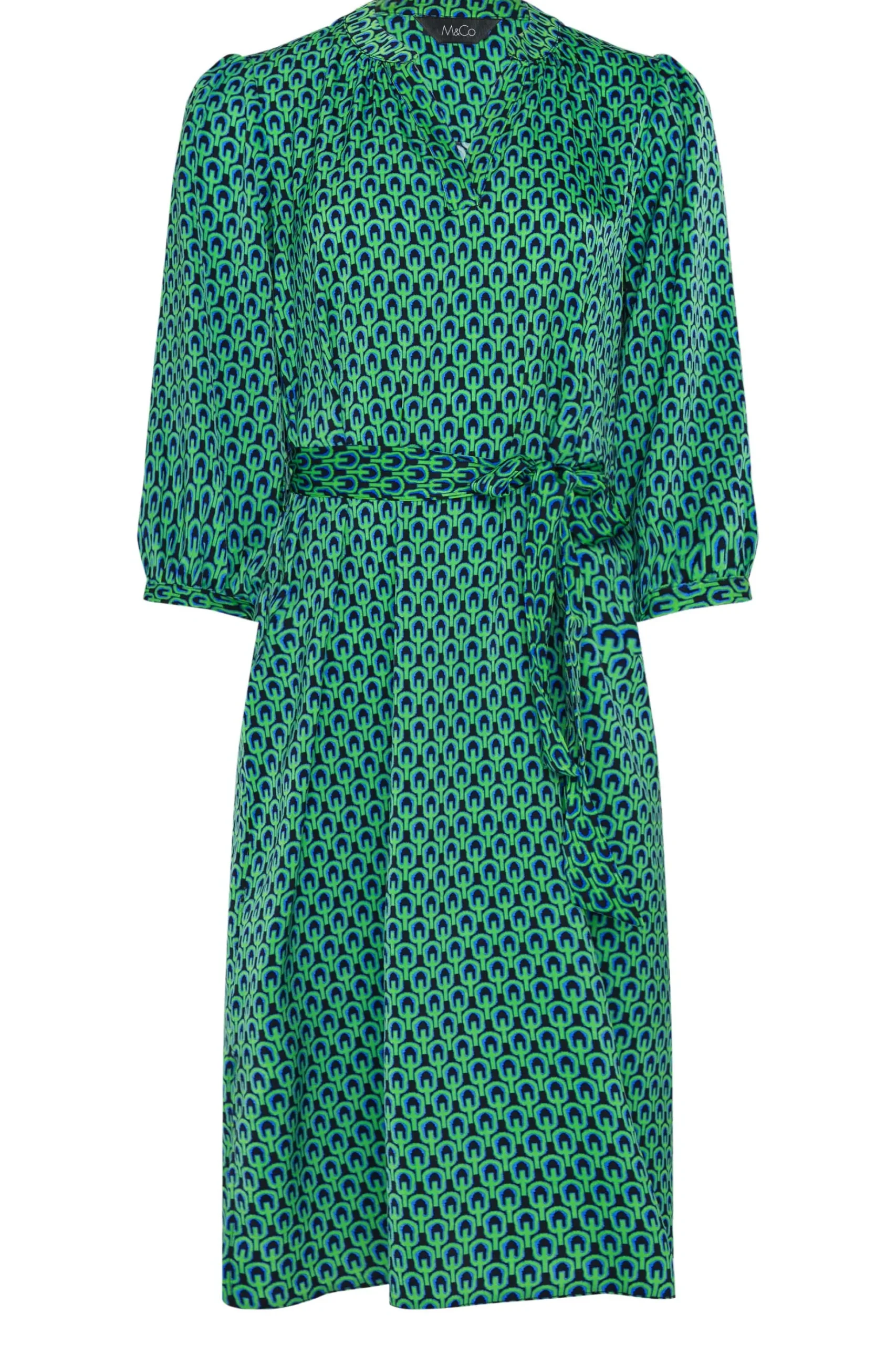 M&Co Womens M&Co Green Geometric Print Tunic Dress