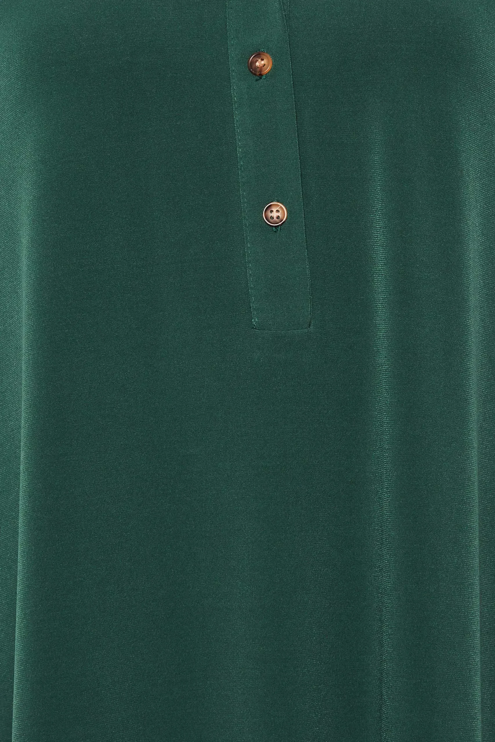M&Co Womens M&Co Green Half Placket Jersey Shirt