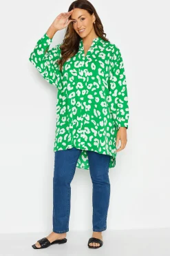 M&Co Womens M&Co Green Leopard Print Blouse