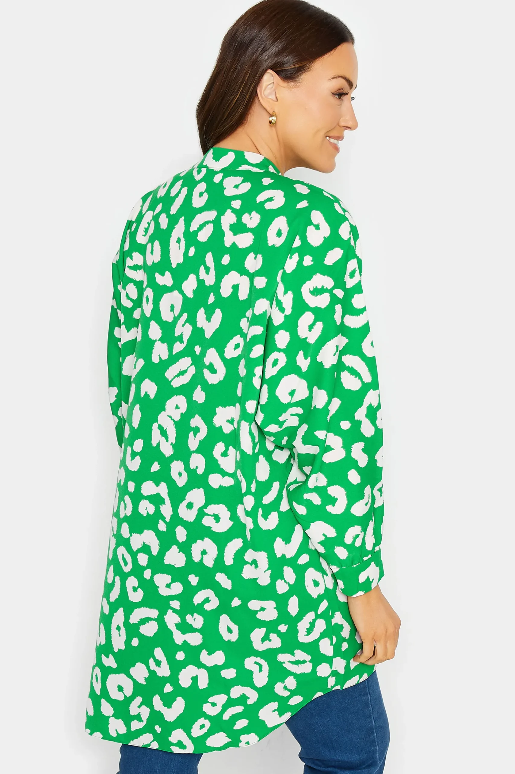 M&Co Womens M&Co Green Leopard Print Blouse