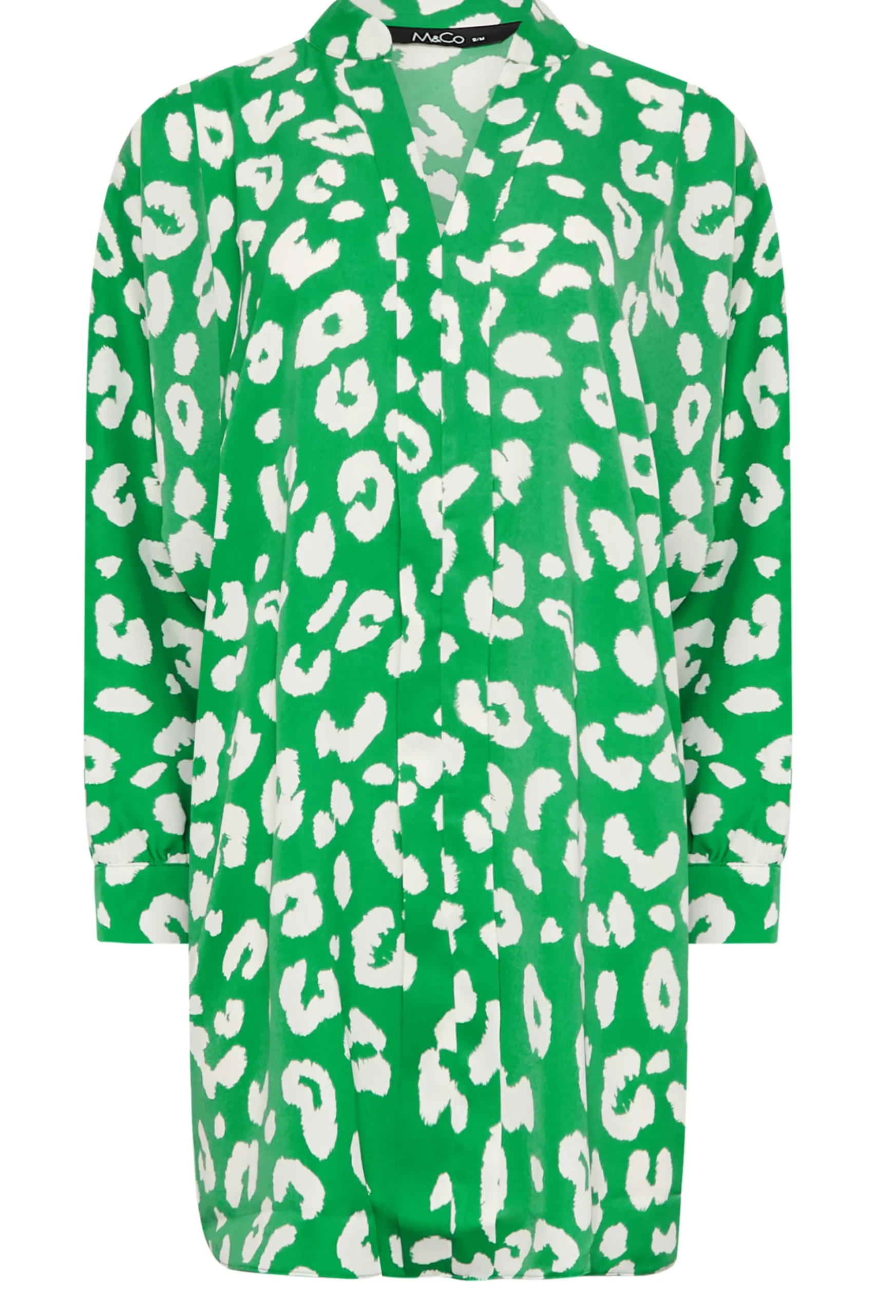 M&Co Womens M&Co Green Leopard Print Blouse
