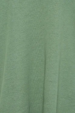 M&Co Womens M&Co Green Long Sleeve Cotton Blend Top
