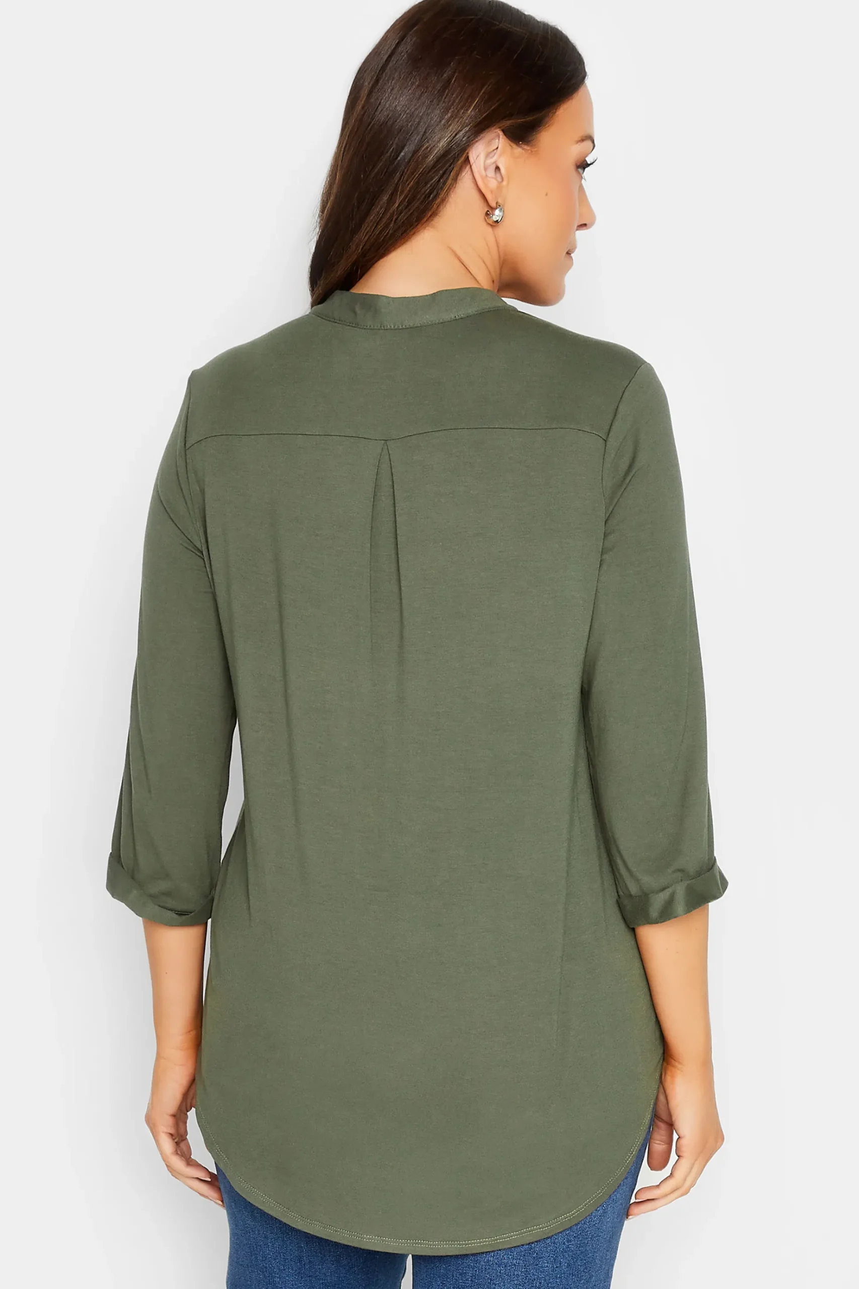 M&Co Womens M&Co Green Placket Jersey Shirt