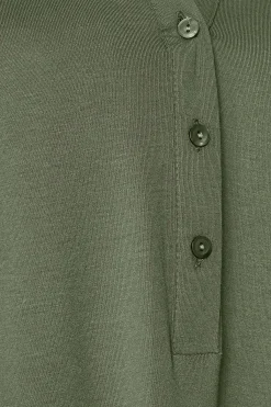 M&Co Womens M&Co Green Placket Jersey Shirt