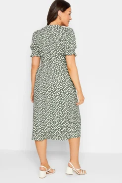 M&Co Womens M&Co Green Polka Dot Button Through Dress