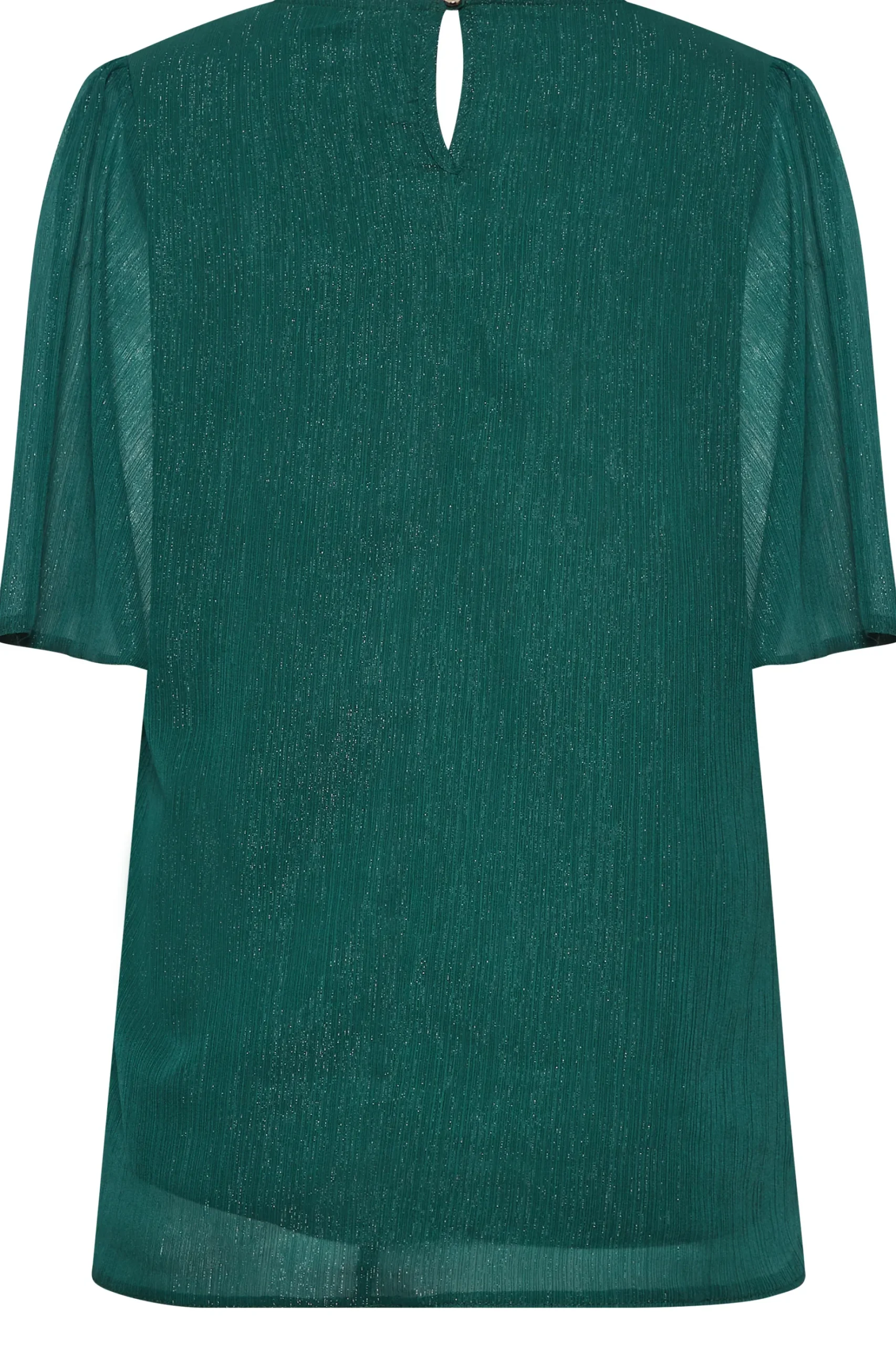 M&Co Womens M&Co Green Shimmer Angel Sleeve Blouse