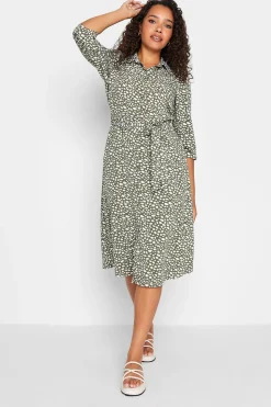 M&Co Womens M&Co Green Spot Print Shirt Dress